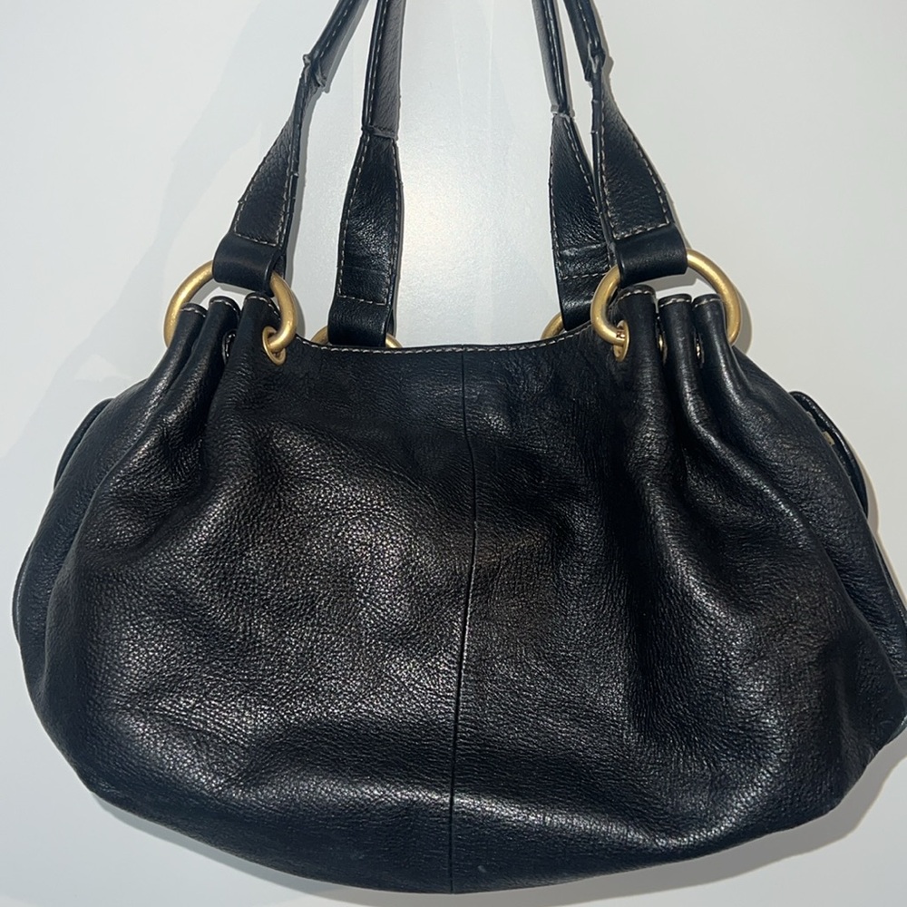 Juicy Couture Vintage Black Leather Small Satchel Handbag - Picture 3 of 17